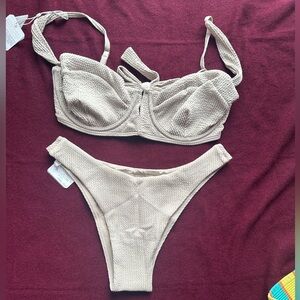 Monday Swimwear Cream Bikini Set